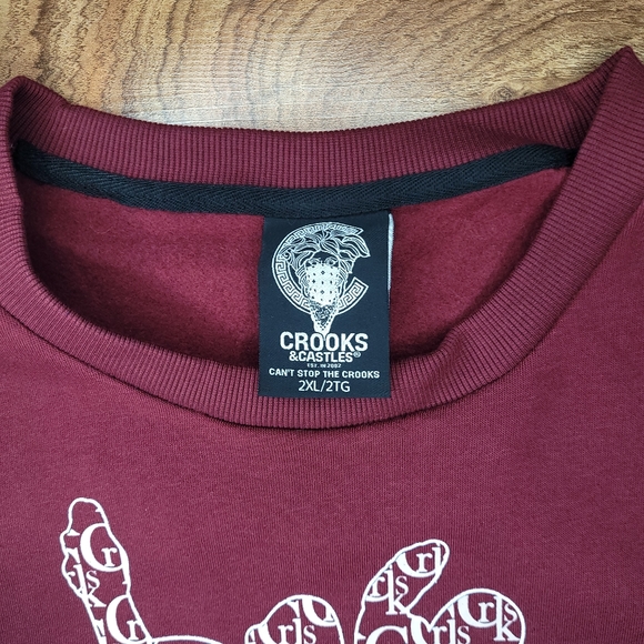 Crooks & Castles Mens 2XL crew neck sweatshirt - Picture 5 of 11